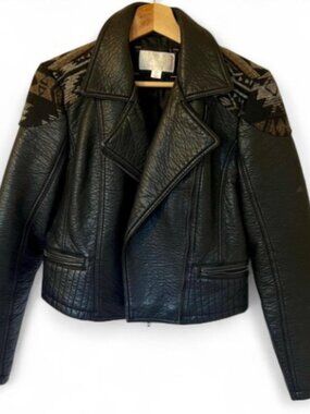 Xhilaration Black Faux Leather Moto Jacket
